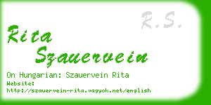 rita szauervein business card